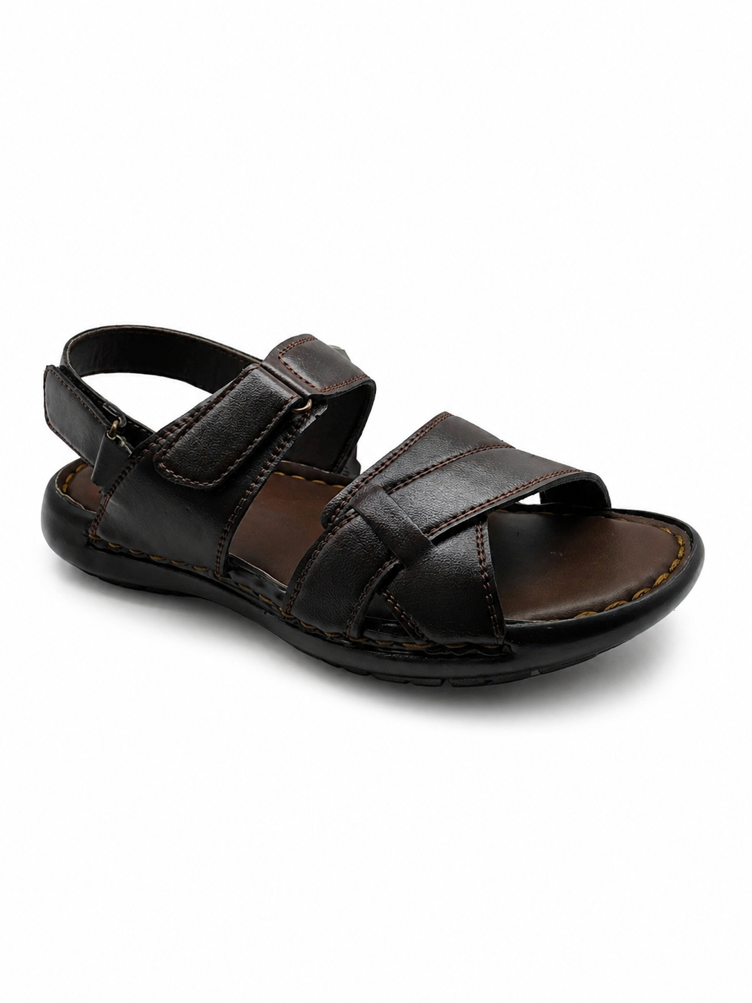 Brown Sandal for Men Multi Strap Comfortable Casual Summer Wear Pakistan - Image 4