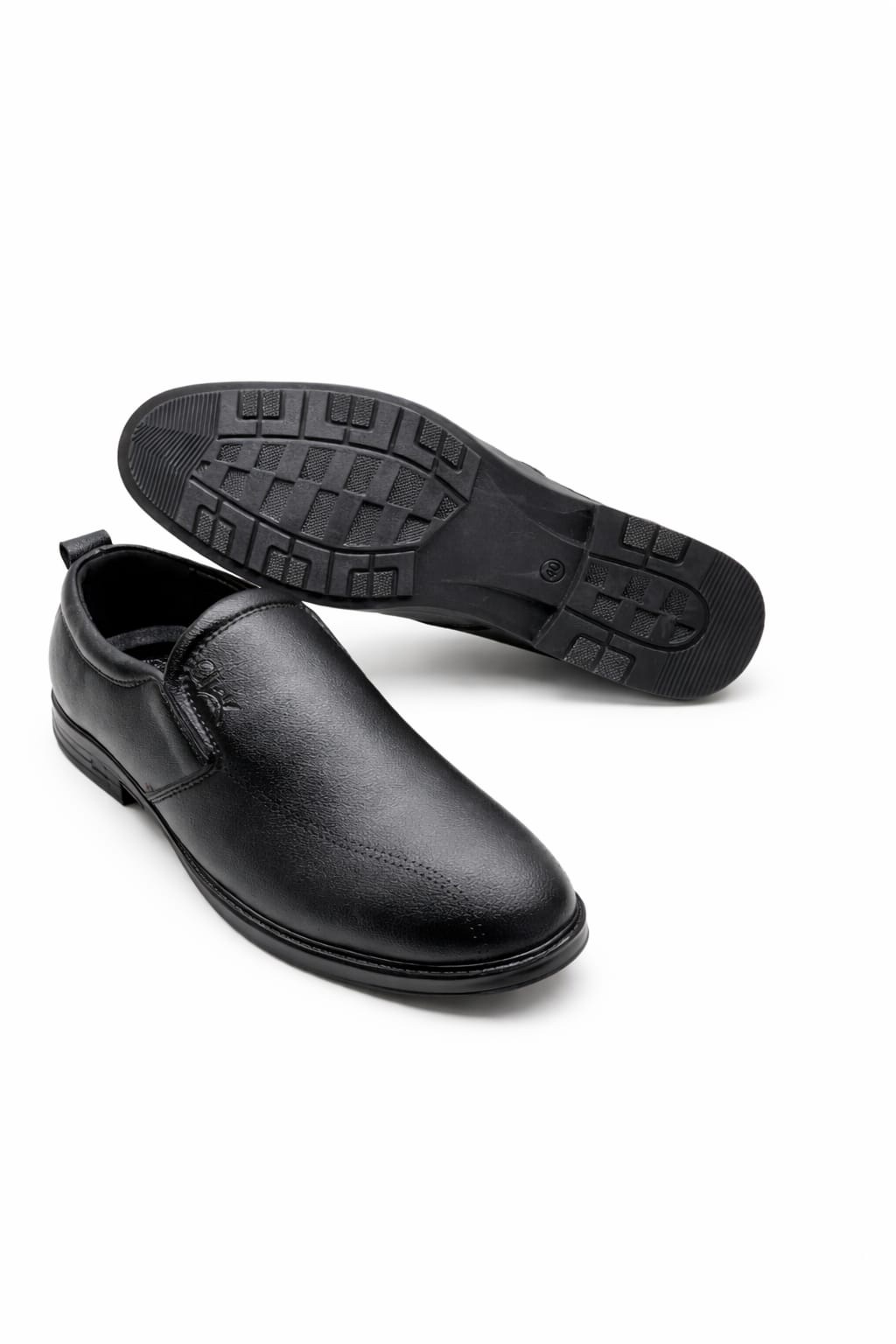 Black Formal Slip-On Shoes for Men Classic Office Wear Comfortable Dress Shoes Pakistan