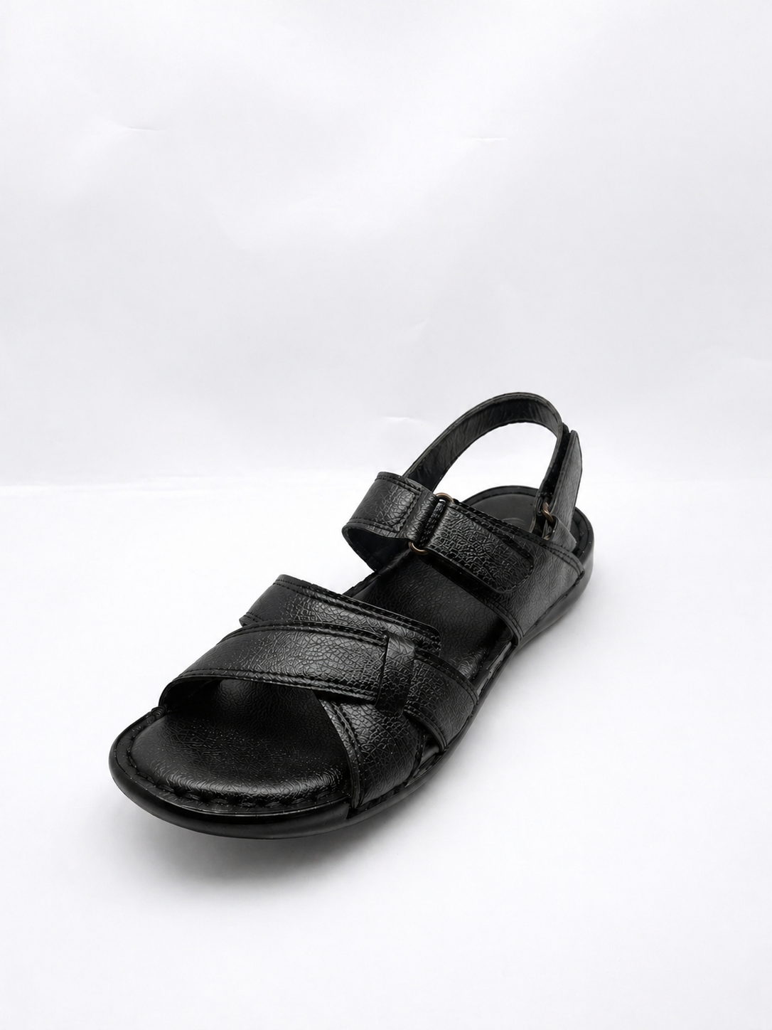 Black Sandal for Men Adjustable Strap Comfortable Casual Summer Wear Pakistan - Image 3