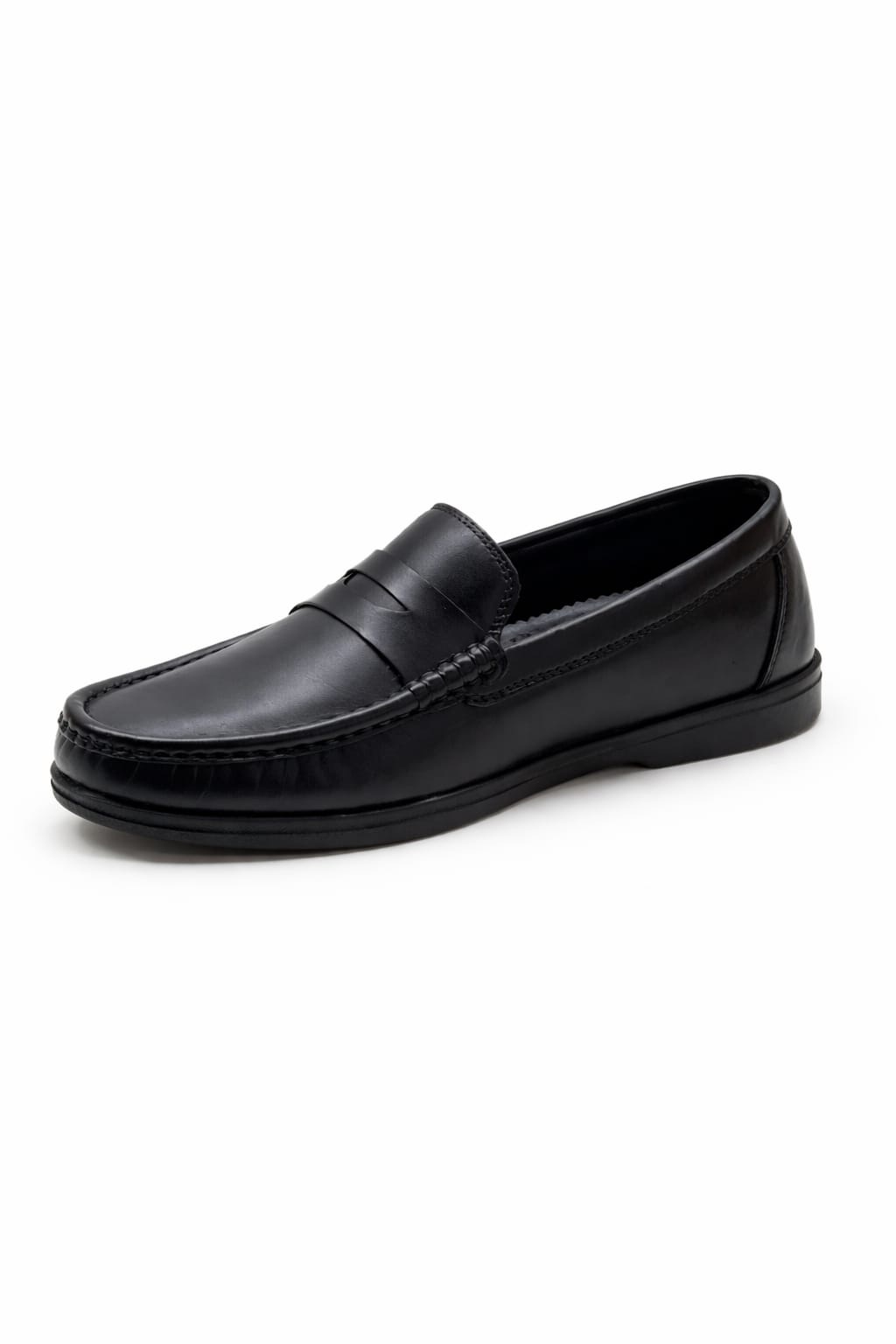 Black Penny Loafers for Men Classic Formal Slip-On Shoes Office Wear Pakistan - Image 3