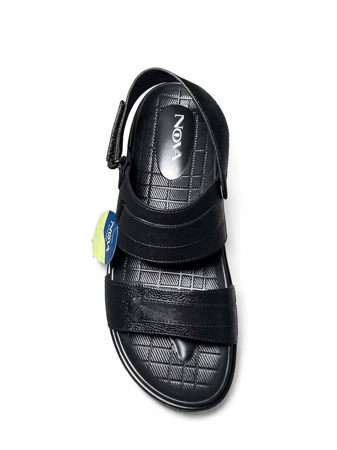 Black Comfort Sandals for Men Double Strap Adjustable Back Strap Casual Sandals Pakistan - Image 3