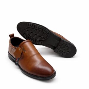 Brown Formal Slip-On Shoes for Men Classic Leather Style Comfortable Office & Wedding Wear Pakistan